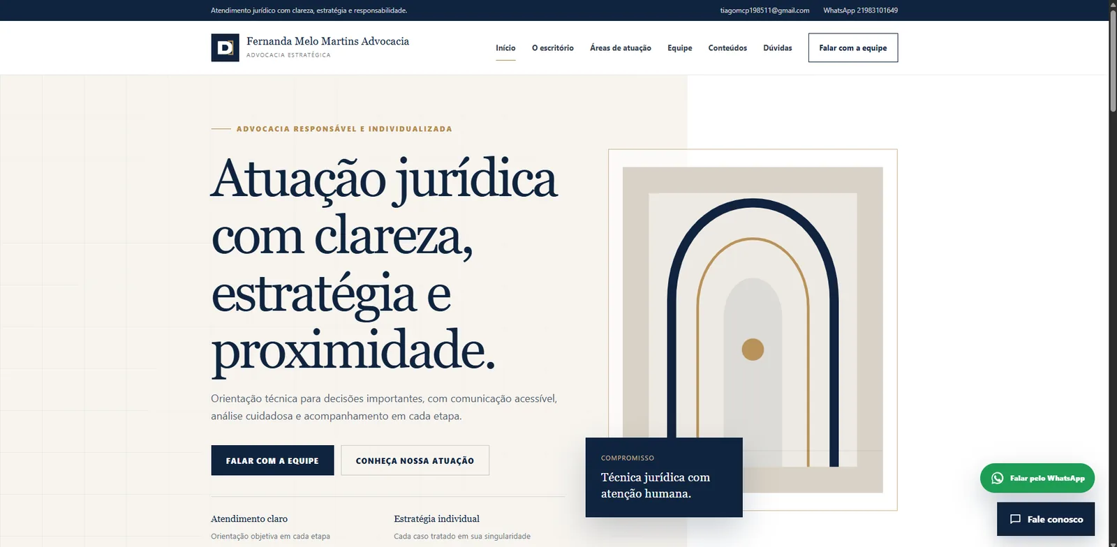 Prévia do projeto Site Jurídico 1