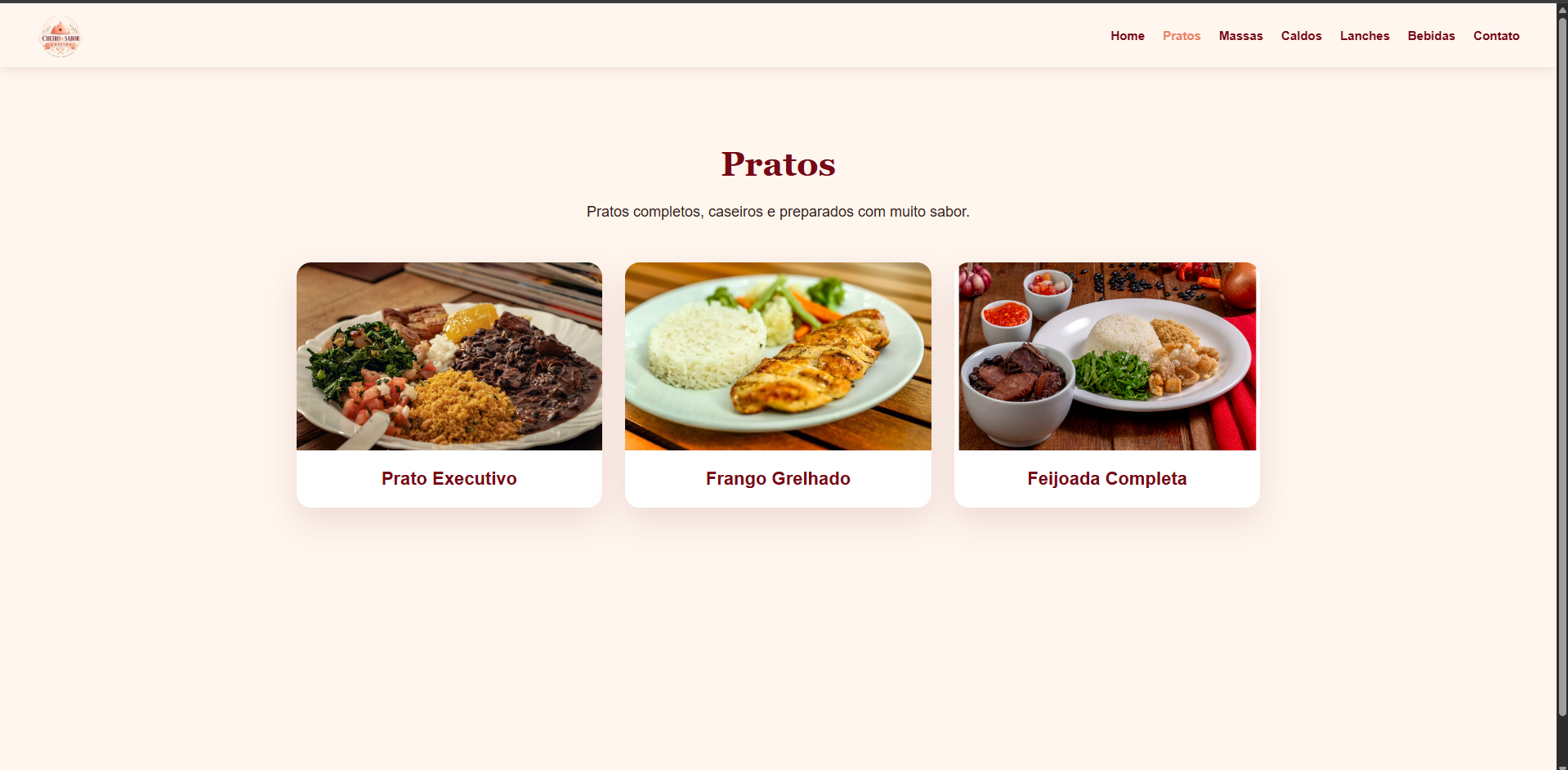 Site Cheiro e Sabor Caseiro — imagem 2