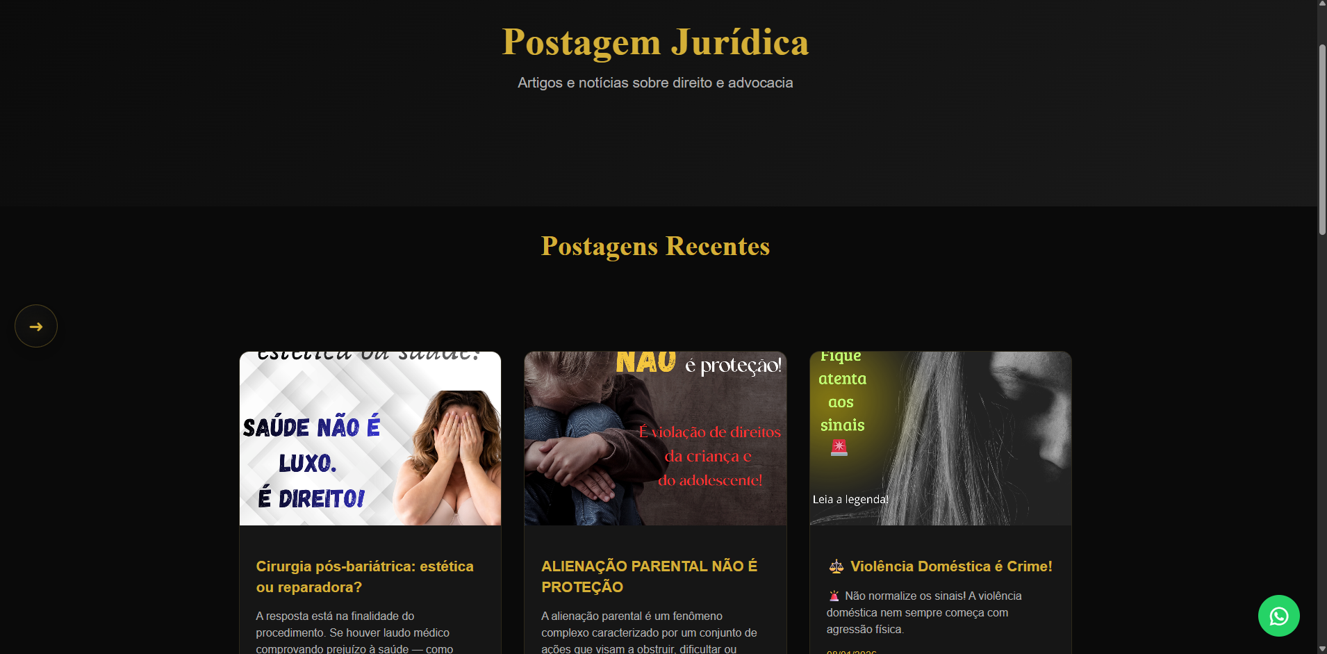 Site Jurídico Dra. Fernanda Martins — imagem 5