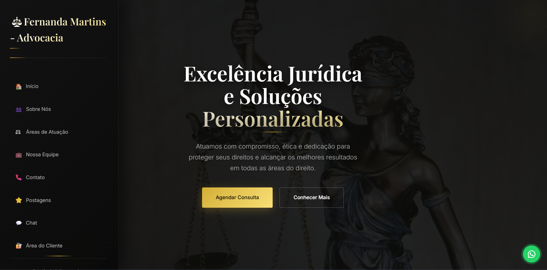 Site Jurídico Dra. Fernanda Martins — imagem 2