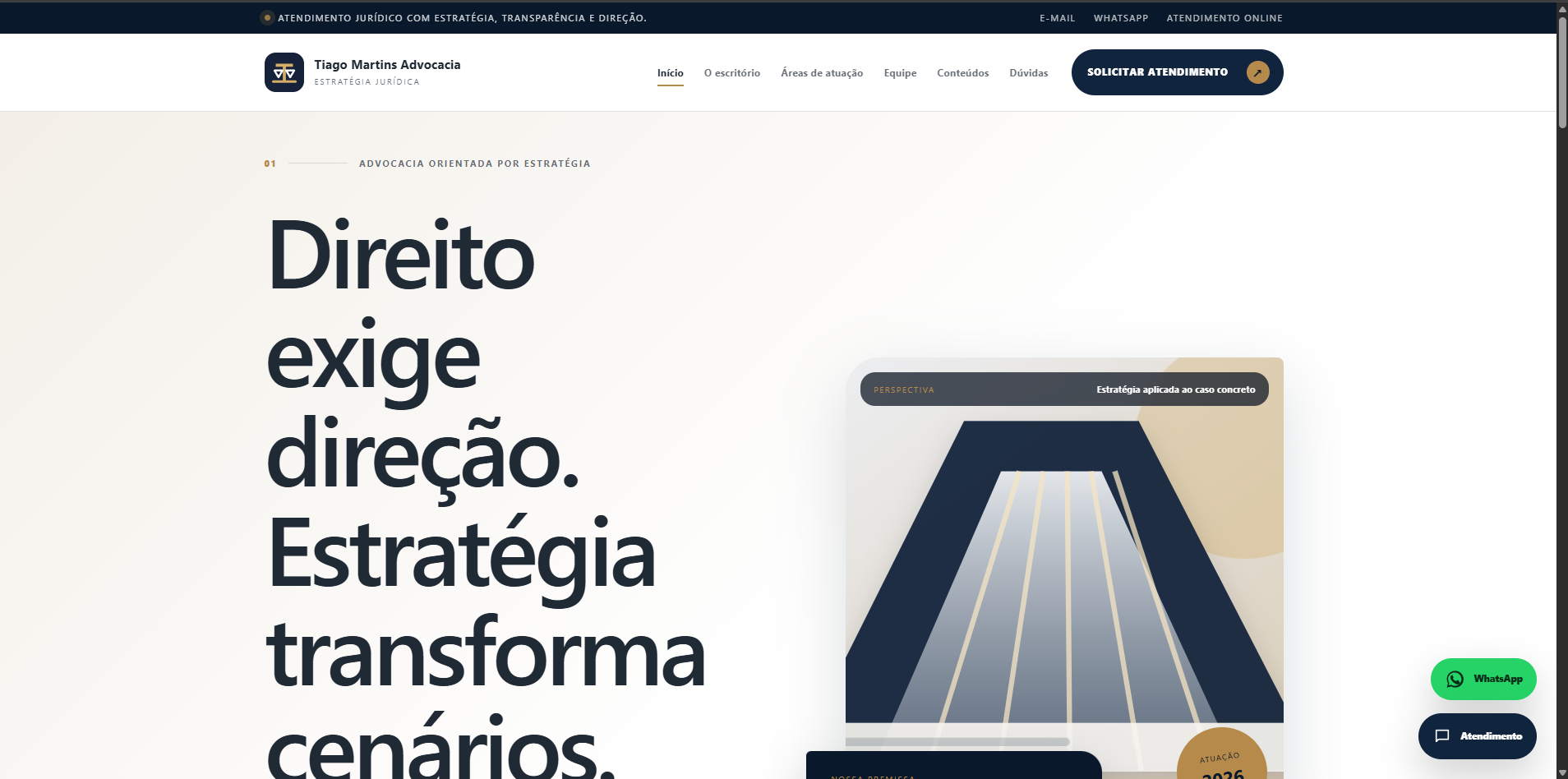 Prévia do projeto Site Jurídico 2