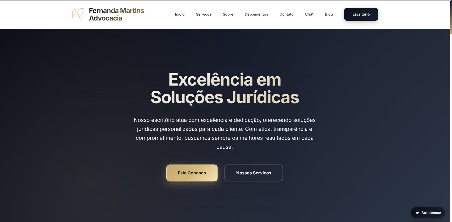 Prévia do projeto Site Jurídico 6